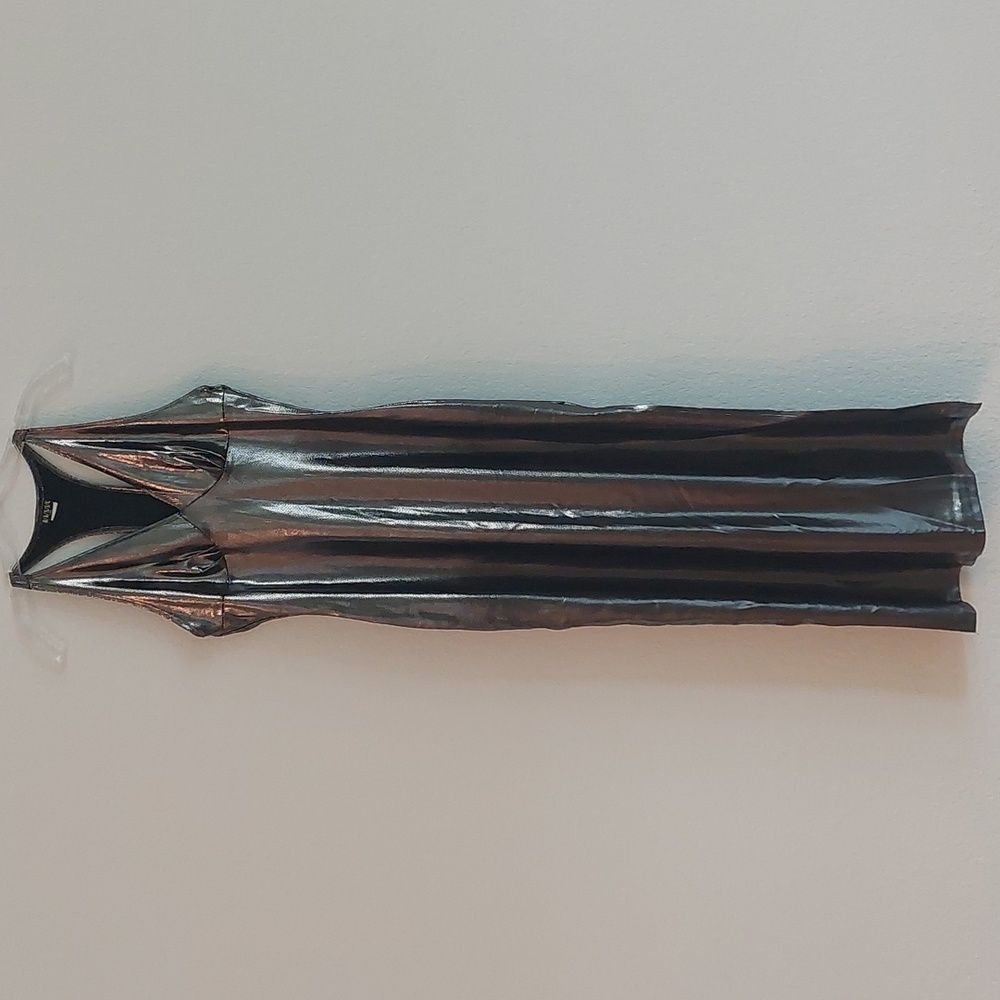 BASIC Metallic Silver Dress with Side Slits NMOT